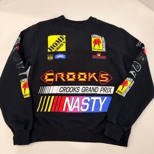 Crooks & Castles, Crooks Grand Prix, Nasty Pit Crew Rare sweatshirt Size Small